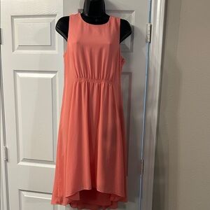 White House Black Market Coral High Low Dress